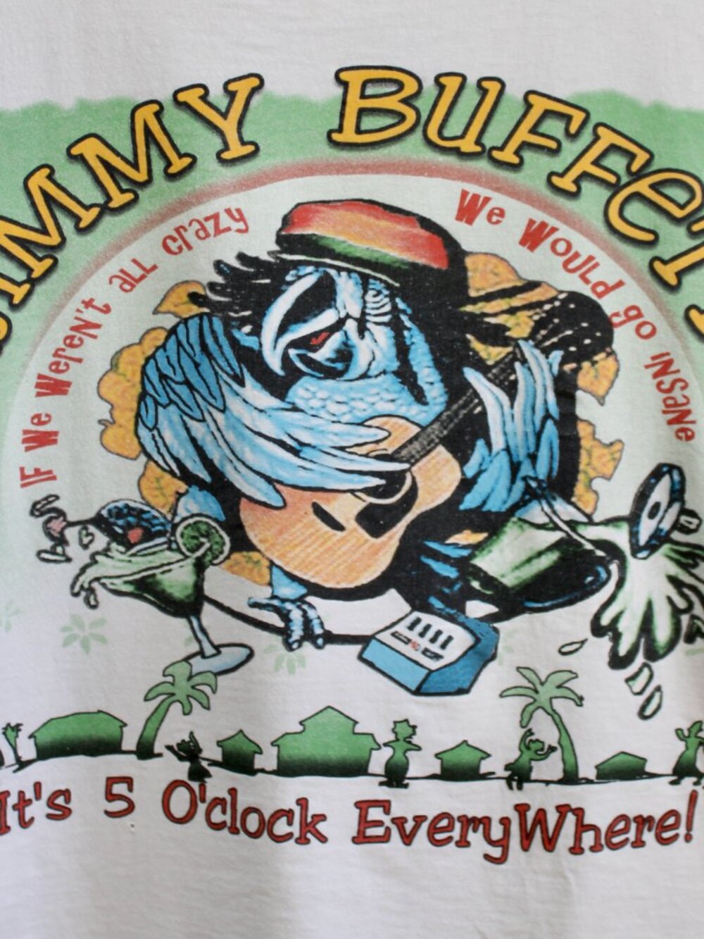 Jimmy Buffett Tour 2004 VTG Delta Pro Graphic White Boxy T-Shirt Mens Size Large - Picture 4 of 5